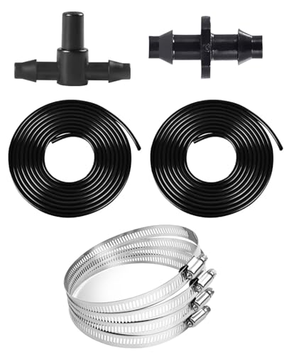 KEMUZ 2x Unterdruckschlauch KFZ – Hochtemperatur Silikonschlauch 4mm für Auto, Turbinen, Luft – Flexibel & Reißfest mit 4 Klemmen von KEMUZ