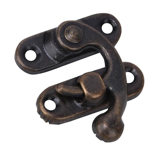 30 Stück Haspenhaken Im Retro-Stil, Eisen-Knüpfhaken Schmuck-Geschenkboxen, 3,2 X 2,8 Cm (Rechter Haken aus Bronze) von KENANLAN