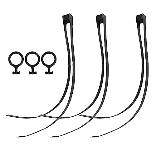 KENANLAN 3pcs Double Lock Nylon Kabel Tiedraht Zip Selbstverriegelung mit Pull Ring für Outdoor Sports Zurückhaltung für Innendrahtbindungskonstruktion Auto Ect (Schwarz) von KENANLAN