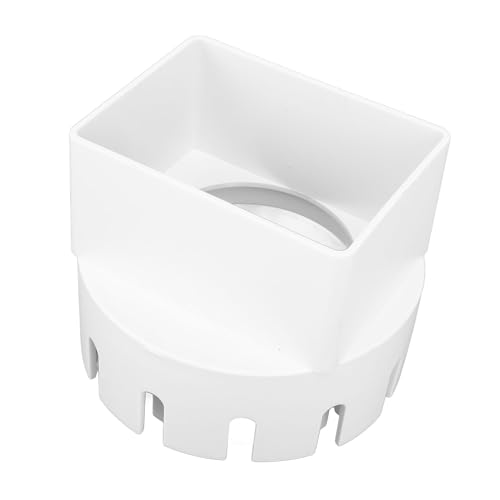 KENANLAN 3x4 -Zoll -PVC -Regenrinne Downspout -Adapterquadratte für Außenbereiche, die mit Quadratischen Regenwasserrohren Entworfen Wurden, Schützt die Gebäudewände (Weiß) von KENANLAN