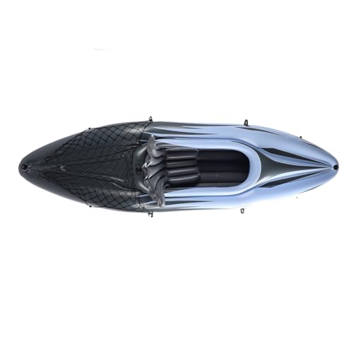 KENANLAN Aufblasbares Kajak -Set, Eingedicktes PVC -Material UV -Proof Blasen Sie Kanuboot Zum Angeln, Tragbar mit Handpumpenpaddelspeicher, Leicht und Doch Langlebig (Blau) von KENANLAN