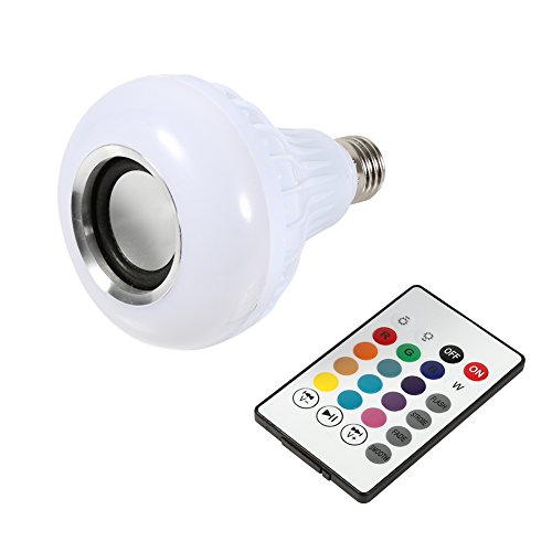KENANLAN LED Musiklampe, E27 12 W LED RGB Bluetooth Lautsprecherlampe Drahtlose Musikwiedergabelampe mit Fernbedienung von KENANLAN