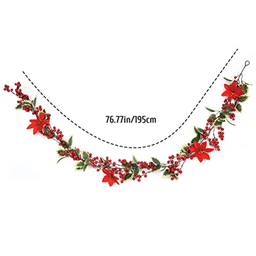 KENANLAN Lifelike 6,5ft Künstliche Grünes Girlande Weihnachtsholly Berry Girlande mit Realistischen Roten Beeren, Grüne Blätter für Haus, Kamin, Wand, Tischdekoration KENANLAN Lifelike 6,5ft Künstliche Grünes Girlande Weihnachtsholly Berry Girlande mit Realistischen Roten Beeren, Grüne Blätter für Haus, Kamin, Wand, Tischdekoration von KENANLAN