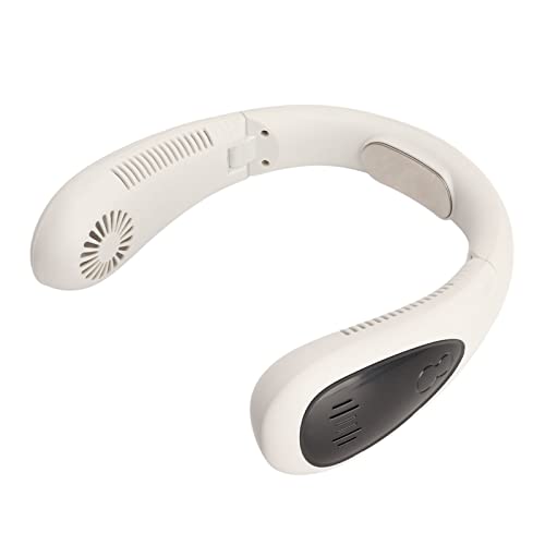 KENANLAN Mini Hals Ventilator,360 Grad Luftauslass Wearable Nackenventilator, 3 Level LED Display, USB wiederaufladbare Nacken Klimaanlage, Geeignet für Innen und Außenbereich Sport von KENANLAN