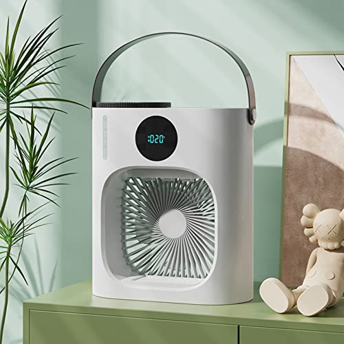 KENANLAN Mini Klimaanlage,900ML 3 Geschwindigkeiten Niedriger Geräuschkühlung Feuchifizierender USB Tragbare Klimaanlage Luftkühler von KENANLAN