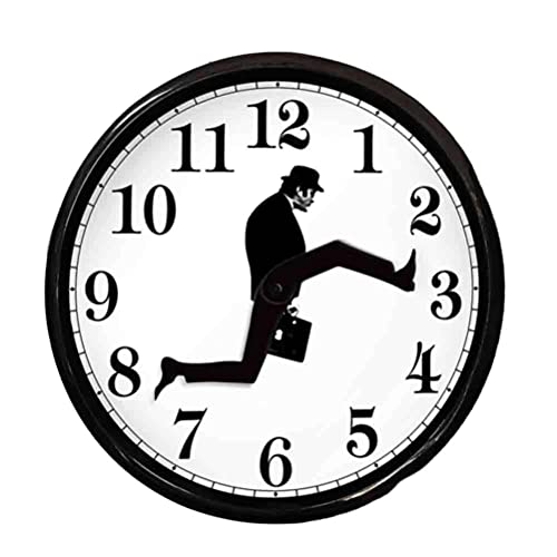 KENANLAN Ministerium für Dumme Spaziergänge, Stille Uhr, Lustiges Studium oder Bürowanduhr, Amüsante Nicht Kranke Wanduhr für Schlafzimmer Küchen Wohnzimmer, Dumme Geschenke 27 * 26 * 5 Uhr von KENANLAN