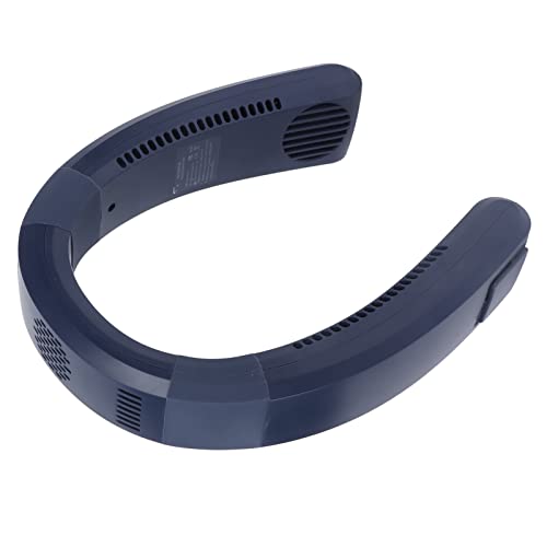 KENANLAN Nackenventilator,USB Laden Nacken Klimaanlage,80 Löcher 4000 Bis 5500 U/Min High Poly Wind Wearable Lüfter Tragbarer Hals Ventilator für den Haushalt Im Freien (Blau) von KENANLAN
