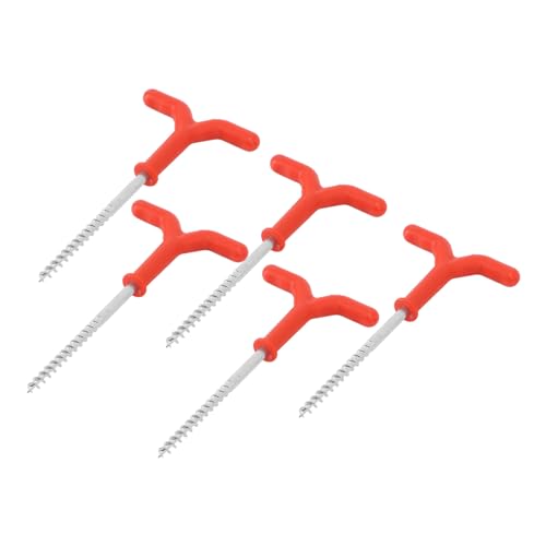 KENANLAN Quick Fix Ice Peg Auger, Verbesserte Sichtbarkeit, Robuste Konstruktion für Vielseitige Passform, Einfache Installation, 5 Stück Eisfischen Zelt Peg Rot 18,5 cm Lang ABS Eisen KENANLAN Quick Fix Ice Peg Auger, Verbesserte Sichtbarkeit, Robuste Konstruktion für Vielseitige Passform, Einfache Installation, 5 Stück Eisfischen Zelt Peg Rot 18,5 cm Lang ABS Eisen von KENANLAN