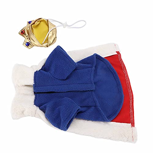 KENANLAN Rot -Blue -König -Hundekleidung, Haustier Halloween Kostüm, Weicher Samtig Atmungsaktives Lustiges Kostüm für Kleine und Mittlere Hunde Katzen, Zeigen Sie die Glückliche Zeit (XL) von KENANLAN