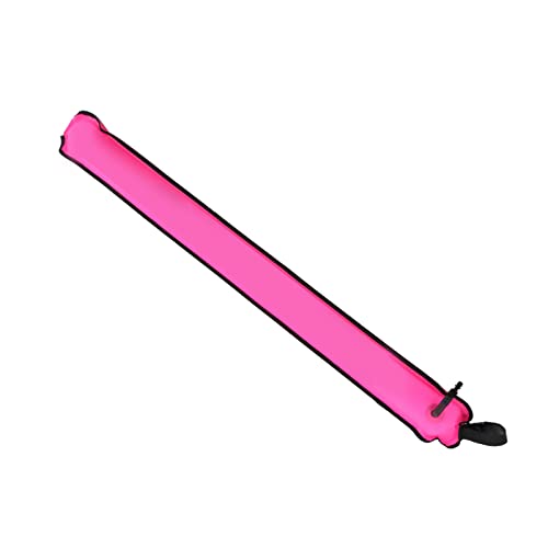 KENANLAN Tauchboje, Aufblasbarer Nylonsicherheitsmarker mit Reflektierendem Klebeband, Orales Inflationsmundventil für Taucher, Schnorcheln, Speerfischen, 48,8 Zoll X 6,2 Zoll (Rosenrot) von KENANLAN