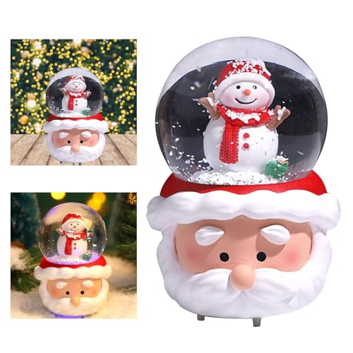 KENANLAN Water Globe Light Christmas Snow Globe Light Decor, Farbenfrohe Beleuchtung Home Decoration Nachtlicht, Verleihen Sie Ihrem Weihnachtsdekor für Familienfreunde Einen (Schneemann) von KENANLAN