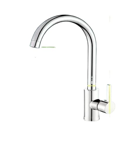 360° drehbarer, spritzwassergeschützter Waschbecken-Wasserhahn, Heiß- und Kaltwasser-Waschbeckenmischer, Messinghahn for Küche, Badezimmer, Einzelhalter und Locharmaturen,Ausgezeichnete Korrosion(SIL von KENBT