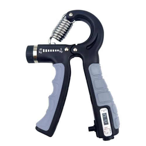5–60 kg verstellbare Handgriffe zur Stärkung des verstellbaren Dynamometers. Handschütteln bezieht sich auf die Unterarmmuskel-Trainingsgriffe,Gute Zähigkeit(Black Grey) von KENBT