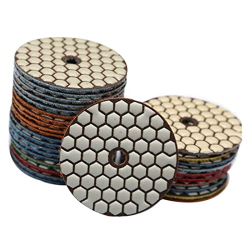 7 teile/set Winkelschleifer Diamant flexibler trockener Polierkissen for Stein Granitbeton Marmor + 1 Backer-Pad,Lang anhaltende von KENBT