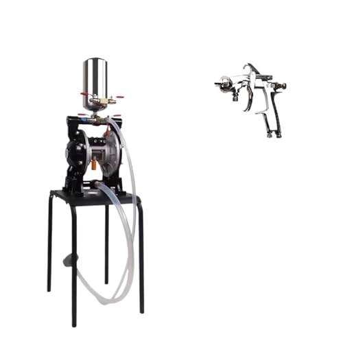 A-15 Mini-Pneumatik-Membran-Farbpumpen A-10/A-15/A-15B/A-20/A-26, Mini-Luftbetriebene Farbpumpe, Membranpumpe aus Aluminiumlegierung,Solide & Auslaufsicher(NO.13) von KENBT