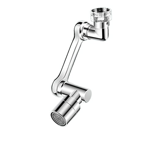 Aluminiumlegierung Universal 1080 ° Schwenkbarer Roboterarm Schwenkverlängerung Wasserhahn Belüfter Wasserhahn Spritzfilter Küche Waschbecken Wasserhähne,für Zusätzliche Haltbarkeit(Dual Mode Aluminu von KENBT