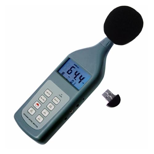 Digitaler, kabelloser Schallpelmesser-Tester mit einem Bereich von 30 bis 130 dB + CD-Software und USB-Bluetooth,Stabile Überwachung von KENBT