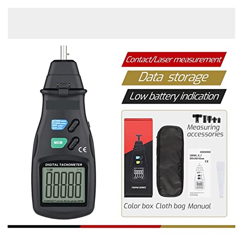 Digitaler Drehzahlmesser bis zu 99999 LCD -Drehzahl Zeigen Sie den nicht kontakten digitalen Drehzahlmesser Tachometergeschwindigkeitsmesser an, Gute Zähigkeit(TA8146C) von KENBT