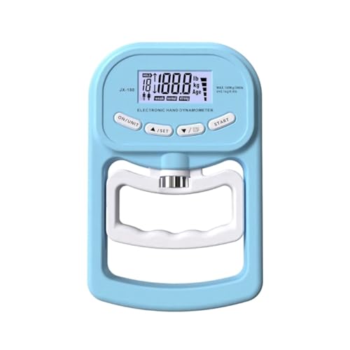 Digitales Handdynamometer zur Messung der Griffstärke, automatische Erfassung der elektronischen Handgriffkraft von 180 kg,Gute Zähigkeit(Blue) von KENBT