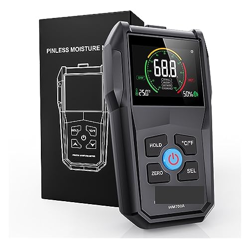 Farbbildschirm, berührungsloser Holzfeuchtemesser, Umgebungsfeuchtigkeit, Temperaturerkennung, Feuchtigkeitsdetektor, Zuverlässig und schnell(WM700A) von KENBT