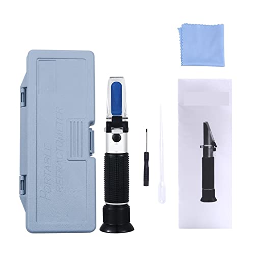 Handheld 0-80% Alkoholrefraktometer for Spirits Haushaltsflüssigkeitsgebräuebruhrleuchter Alkoholkonzentration Detektor,Schnelle Ergebnisse(Platic Box) von KENBT
