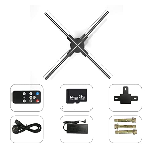 Hologramm-Fächerprojektor, 3D Holographic Fan Projector Holographic Imaging Lampe WiFi Led Sign Holographic Lamp Support Bilder und Videos,Neuartiges Werbemittel(F60 Projector) von KENBT