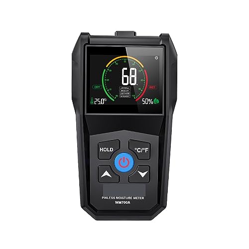Holzfeuchtemessgerät, Vollwinkelanzeige, Temperatur- und Feuchtigkeitserkennung, Holz, Trockenbau, Mauerwerk, stiftloser Feuchtigkeitsdetektor, Zuverlässig und schnell Holzfeuchtemessgerät, Vollwinkelanzeige, Temperatur- und Feuchtigkeitserkennung, Holz, Trockenbau, Mauerwerk, stiftloser Feuchtigkeitsdetektor, Zuverlässig und schnell von KENBT