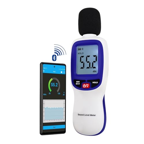 Intellintes Bluetooth-Schallpelmessrät, werkseitig kalibriert, Bereich 30–130 dBA, klares LCD-Display mit 20.000 Datenaufzeichnunn,Stabile Überwachung Intellintes Bluetooth-Schallpelmessrät, werkseitig kalibriert, Bereich 30–130 dBA, klares LCD-Display mit 20.000 Datenaufzeichnunn,Stabile Überwachung von KENBT