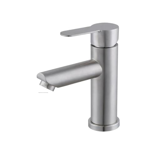 KENBT Badezimmer-Wasserhahn aus Edelstahl 304, Warm- und Kaltwasserhahn, Waschbecken-Waschtischarmaturen, Badezimmer-Zubehör-Set, Waschbecken-Badmischer,Ausgezeichnete Korrosion(2) von KENBT
