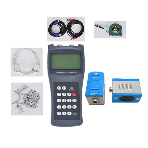 TDS-100H Tragbarer Hand-Ultraschall-Flüssigkeitsdurchflussmesser mit Klemmsensor M2 (DN50-700 mm 0~160 ℃) Wasserdurchflussmesser, Wetterfest und langlebig(Host And Sensor Tl-1) von KENBT