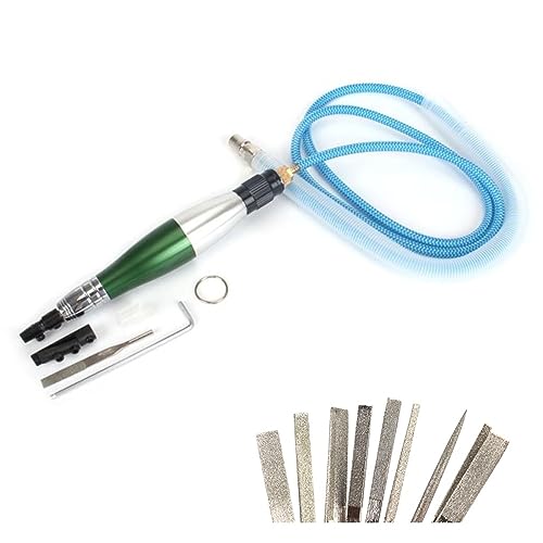 Ultraschall-Pneumatik-Luft-Mikro-Hin- Und Herbewegungs-Feilenschleifer, Pneumatische Luft-Bleistiftmatrize For Polieren Von Formen,Verschleißfestigkeit(Set 1) von KENBT