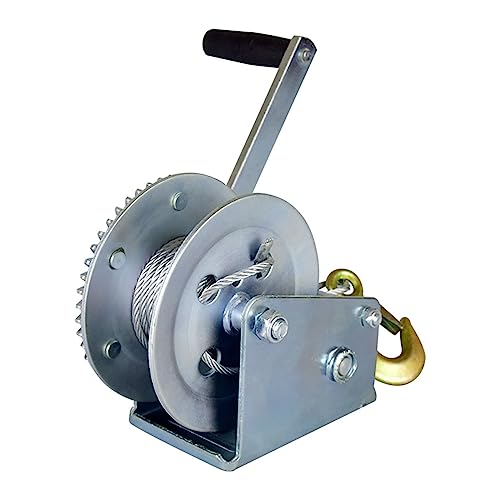 Winden-Handwerkzeug, Kurbelgetriebe, Winde, Boot, LKW, automatische Hand, selbstsichernde manuelle Winden-Handhebeschlinge, 600 lbs/800 lbs x 8/15 m,Reduzierter Aufwand(600LBS) von KENBT