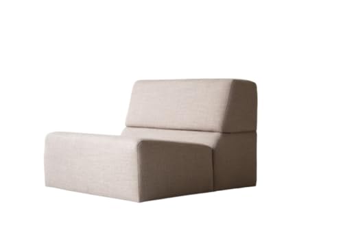 A modern Style small Lounge Chair with a Cushion and backrest in apricot Cloth and a Base Made of White Oak, Often Used in The Living Room and Dining Room Often Used in The Living Room and Study. A modern Style small Lounge Chair with a Cushion and backrest in apricot Cloth and a Base Made of White Oak, Often Used in The Living Room and Dining Room Often Used in The Living Room and Study. von KENGLE TEEZER