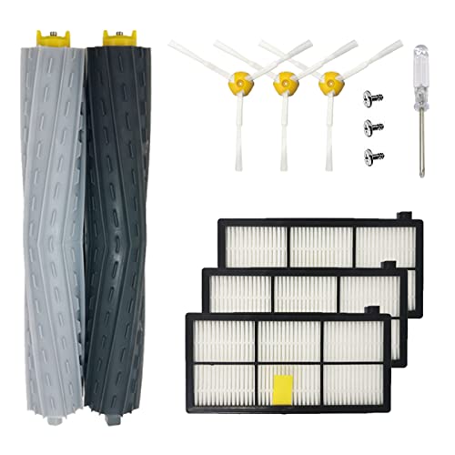 KENSHIRE 800 900 Serie Ersatzteile Kit kompatibel mit iRobot Roomba 980 960 896 895 886 880 871 866 865 860 850 805 800 Series Seitenbürste Gummiwalze Zubehör Kit von KENSHIRE