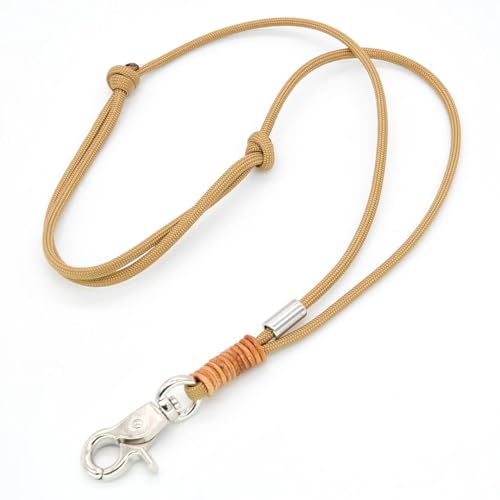 KENSONS for dogs PFEIFENBAND | Beige | verstellbar | Umhängeband mit kleinem Karabiner für Hundepfeife oder Schlüssel | Schlüsselband | Keychain | handgefertigt von KENSONS for dogs