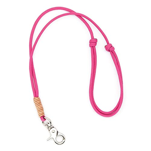 KENSONS for dogs PFEIFENBAND | Pink | verstellbar | Umhängeband mit kleinem Karabiner für Hundepfeife oder Schlüssel | Schlüsselband | Keychain | handgefertigt von KENSONS for dogs