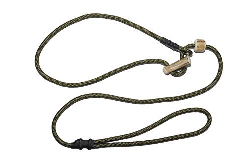 Retrieverleine Sporty | robuste Hundeleine aus Tau mit integrierter Halsung | Ø6mm | Horn-Zugstopp von KENSONS for dogs