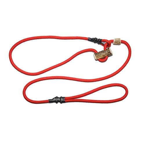 Retrieverleine Sporty | robuste Hundeleine aus Tau mit integrierter Halsung | Ø6mm | Horn-Zugstopp von KENSONS for dogs