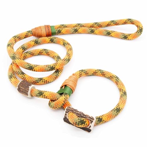 Retrieverleine 10 mm | Golden Fields | Moxon-Leine mit hochwertigem Horn-Zugstopp | robuste, wetterfeste Hundeleine aus Tau mit integrierter Halsung - 100 cm Retrieverleine 10 mm | Golden Fields | Moxon-Leine mit hochwertigem Horn-Zugstopp | robuste, wetterfeste Hundeleine aus Tau mit integrierter Halsung - 100 cm von KENSONS for dogs