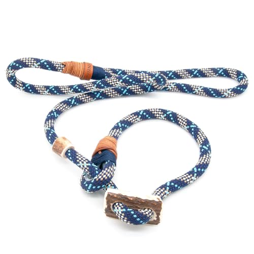 Retriever-Leine/Moxonleine Elegant-Style | handgefertigte Hundeleine aus Tau mit Halsbandfunktion & Horn-Stopper | 10mm – kraftvoll, stilvoll & komfortabel | Training, Alltag & Spaziergang Retriever-Leine/Moxonleine Elegant-Style | handgefertigte Hundeleine aus Tau mit Halsbandfunktion & Horn-Stopper | 10mm – kraftvoll, stilvoll & komfortabel | Training, Alltag & Spaziergang von KENSONS for dogs