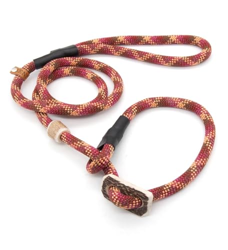Retrieverleine 10 mm | Red Toffee | Moxon-Leine mit hochwertigem Horn-Zugstopp | robuste, wetterfeste Hundeleine aus Tau mit integrierter Halsung - 160 cm Retrieverleine 10 mm | Red Toffee | Moxon-Leine mit hochwertigem Horn-Zugstopp | robuste, wetterfeste Hundeleine aus Tau mit integrierter Halsung - 160 cm von KENSONS for dogs