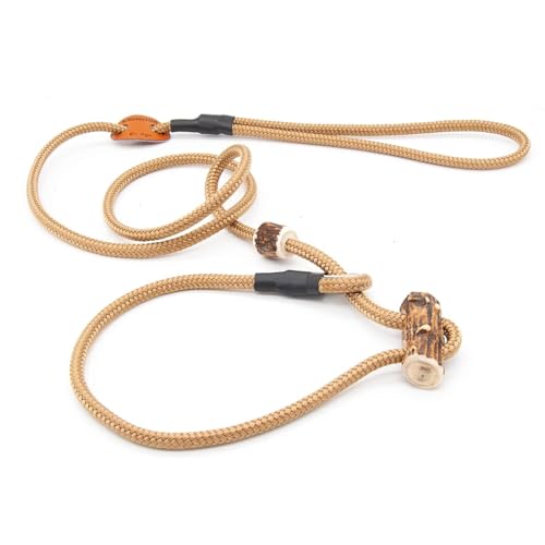 Retrieverleine 6 mm | Champagner | Moxon-Leine mit hochwertigem Horn-Zugstopp | robuste, wetterfeste Hundeleine aus Tau mit integrierter Halsung - 230 cm Retrieverleine 6 mm | Champagner | Moxon-Leine mit hochwertigem Horn-Zugstopp | robuste, wetterfeste Hundeleine aus Tau mit integrierter Halsung - 230 cm von KENSONS for dogs