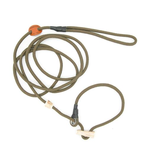 Retrieverleine 6 mm | Oliv | Moxon-Leine mit hochwertigem Horn-Zugstopp | robuste, wetterfeste Hundeleine aus Tau mit integrierter Halsung - 150 cm Retrieverleine 6 mm | Oliv | Moxon-Leine mit hochwertigem Horn-Zugstopp | robuste, wetterfeste Hundeleine aus Tau mit integrierter Halsung - 150 cm von KENSONS for dogs