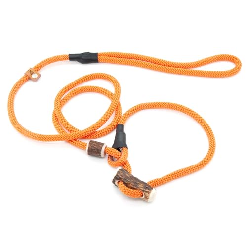 Retrieverleine 6 mm | Pumpkin | Moxon-Leine mit hochwertigem Horn-Zugstopp | robuste, wetterfeste Hundeleine aus Tau mit integrierter Halsung - 170 cm Retrieverleine 6 mm | Pumpkin | Moxon-Leine mit hochwertigem Horn-Zugstopp | robuste, wetterfeste Hundeleine aus Tau mit integrierter Halsung - 170 cm von KENSONS for dogs