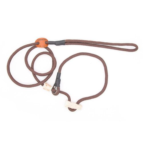 Retrieverleine 6 mm | Walnuss | Moxon-Leine mit hochwertigem Horn-Zugstopp | robuste, wetterfeste Hundeleine aus Tau mit integrierter Halsung - 130 cm Retrieverleine 6 mm | Walnuss | Moxon-Leine mit hochwertigem Horn-Zugstopp | robuste, wetterfeste Hundeleine aus Tau mit integrierter Halsung - 130 cm von KENSONS for dogs