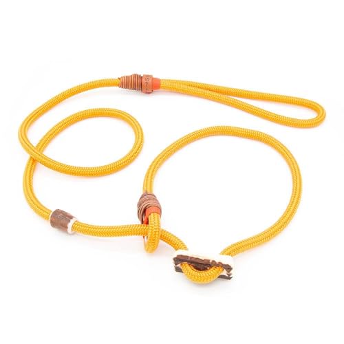 Retrieverleine 8 mm | Golden Sunset | Moxon-Leine mit hochwertigem Horn-Zugstopp | robuste, wetterfeste Hundeleine aus Tau mit integrierter Halsung - 210 cm Retrieverleine 8 mm | Golden Sunset | Moxon-Leine mit hochwertigem Horn-Zugstopp | robuste, wetterfeste Hundeleine aus Tau mit integrierter Halsung - 210 cm von KENSONS for dogs