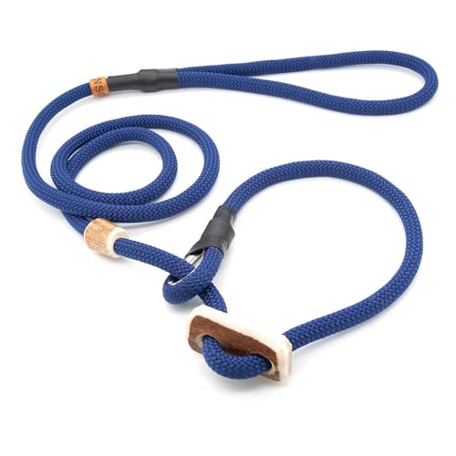 Retrieverleine 8 mm | Indigo | Moxon-Leine mit hochwertigem Horn-Zugstopp | robuste, wetterfeste Hundeleine aus Tau mit integrierter Halsung - 130 cm Retrieverleine 8 mm | Indigo | Moxon-Leine mit hochwertigem Horn-Zugstopp | robuste, wetterfeste Hundeleine aus Tau mit integrierter Halsung - 130 cm von KENSONS for dogs