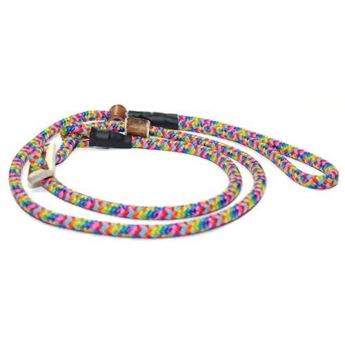 Retrieverleine 8 mm | Rainbow | Moxon-Leine mit hochwertigem Horn-Zugstopp | robuste, wetterfeste Hundeleine aus Tau mit integrierter Halsung - 130 cm Retrieverleine 8 mm | Rainbow | Moxon-Leine mit hochwertigem Horn-Zugstopp | robuste, wetterfeste Hundeleine aus Tau mit integrierter Halsung - 130 cm von KENSONS for dogs