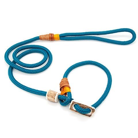 Retrieverleine 8 mm | Turquoise Treasure | Moxon-Leine mit hochwertigem Horn-Zugstopp | robuste, wetterfeste Hundeleine aus Tau mit integrierter Halsung - 120 cm Retrieverleine 8 mm | Turquoise Treasure | Moxon-Leine mit hochwertigem Horn-Zugstopp | robuste, wetterfeste Hundeleine aus Tau mit integrierter Halsung - 120 cm von KENSONS for dogs