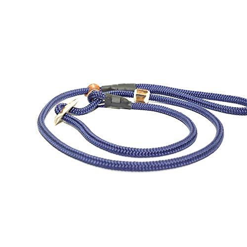 Retrieverleine Sporty | robuste Hundeleine aus Tau mit integrierter Halsung | Ø8mm | Horn-Zugstopp von KENSONS for dogs